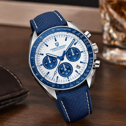relogio masculino executivo Lunario Pagani Design Branco Azul - Lifestyle executivo