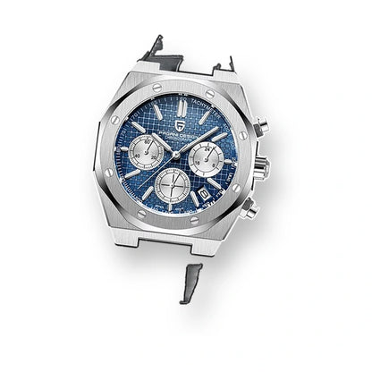 relogio pagani design dante Relógio Masculino Couro Dante Pagani Design Azul - fundo branco três quartos