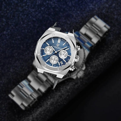 relogio masculino para presente Relógio Masculino Couro Dante Pagani Design Azul - lifestyle premium viagem