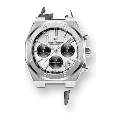 relogio masculino pagani design Relógio Masculino Couro Dante Pagani Design Branco - produto principal frontal em fundo branco