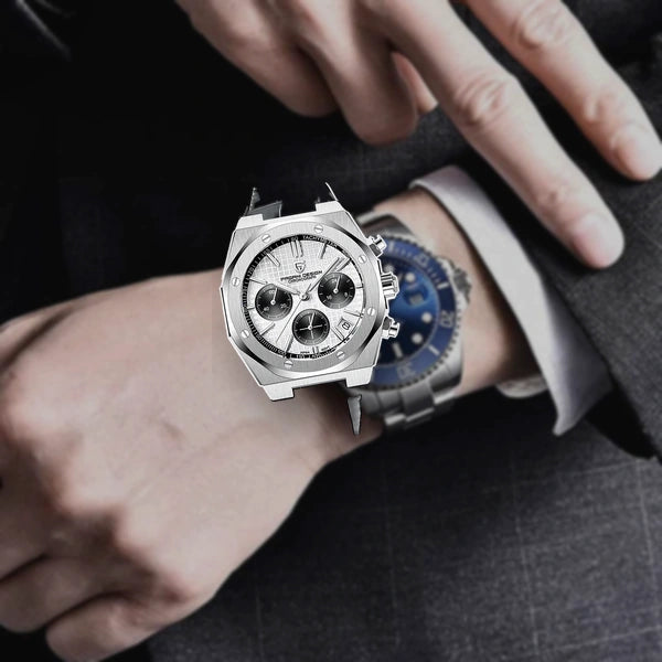 relogio masculino no pulso Relógio Masculino Couro Dante Pagani Design Branco - relogio no pulso