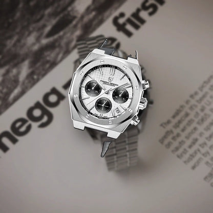 relogio masculino para presente Relógio Masculino Couro Dante Pagani Design Branco - lifestyle premium viagem