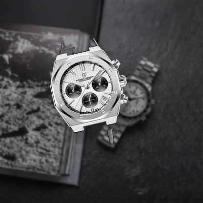 relogio masculino elegante Relógio Masculino Couro Dante Pagani Design Branco - lifestyle premium urbano