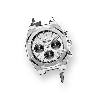 relogio masculino pulseira Relógio Masculino Couro Dante Pagani Design Branco - fundo branco pulseira