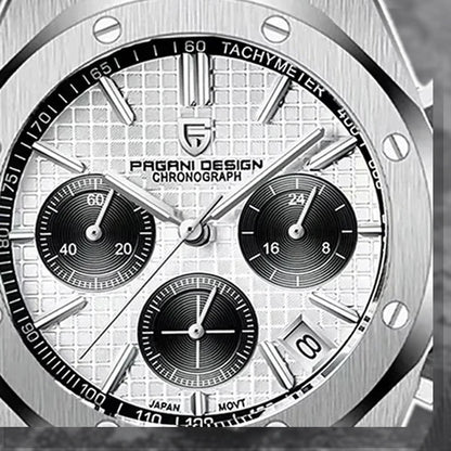relogio masculino safira Relógio Masculino Couro Dante Pagani Design Branco - macro do mostrador