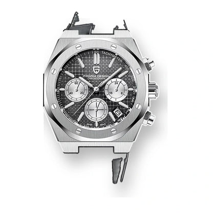relogio masculino pagani design Relógio Masculino Couro Dante Pagani Design Preto - produto principal frontal em fundo branco