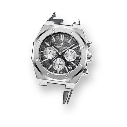 relogio pagani design dante Relógio Masculino Couro Dante Pagani Design Preto - fundo branco três quartos