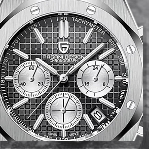 relogio masculino safira Relógio Masculino Couro Dante Pagani Design Preto - macro do mostrador