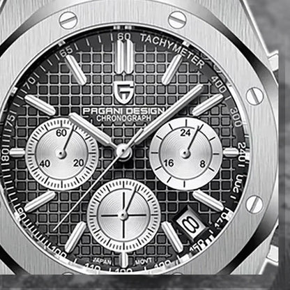 relogio masculino safira Relógio Masculino Couro Dante Pagani Design Preto - macro do mostrador