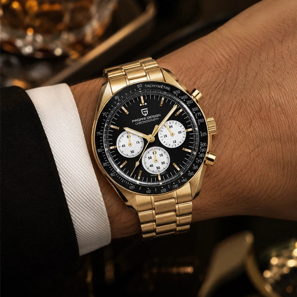 relogio masculino no pulso Lunario Pagani Design Preto - No pulso