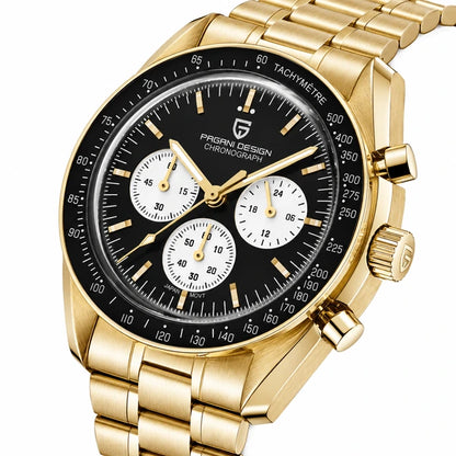relogio pulseira de aco masculino Lunario Pagani Design Preto - Detalhe da pulseira