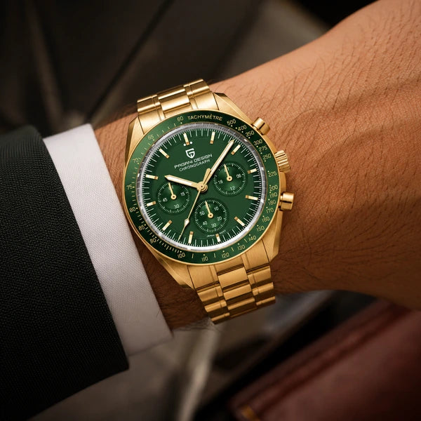 relogio masculino no pulso Lunario Pagani Design Verde - No pulso
