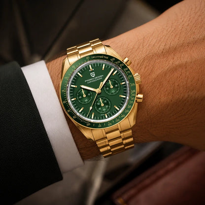 relogio masculino no pulso Lunario Pagani Design Verde - No pulso