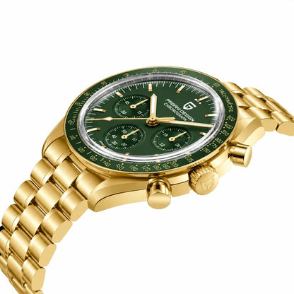 relogio masculino caixa aco Lunario Pagani Design Verde - Vista lateral