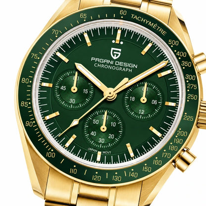 relogio com mostrador verde Lunario Pagani Design Verde - Detalhe do mostrador