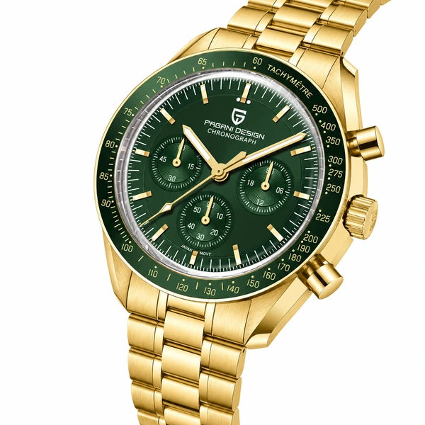 relogio pulseira de aco masculino Lunario Pagani Design Verde - Detalhe da pulseira