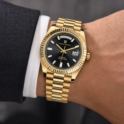 Relógio Masculino Pagani Design Imperiale Dourado com Preto - composição lifestyle executiva