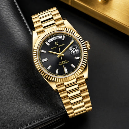 Relógio Masculino Pagani Design Imperiale Dourado com Preto - composição lifestyle premium