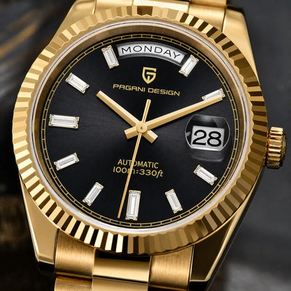 Relógio Masculino Pagani Design Imperiale Dourado com Preto - detalhe do mostrador