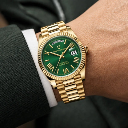 Relógio Masculino Pagani Design Imperiale Dourado com Verde - relógio no pulso