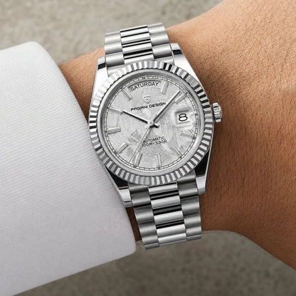 Relógio Masculino Pagani Design Imperiale Meteorito Branco - relógio no pulso