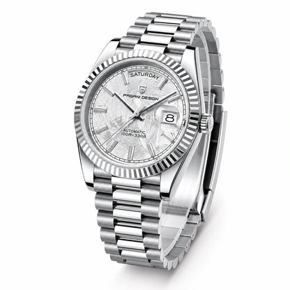 Relógio Masculino Pagani Design Imperiale Meteorito Branco - ângulo de três quartos