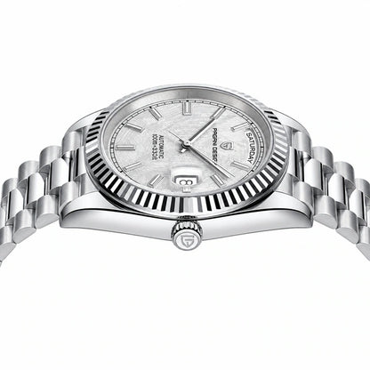 Relógio Masculino Pagani Design Imperiale Meteorito Branco - vista lateral da caixa