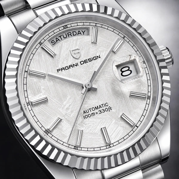 Relógio Masculino Pagani Design Imperiale Meteorito Branco - detalhe do mostrador