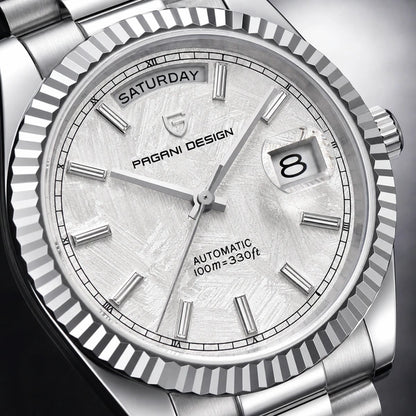 Relógio Masculino Pagani Design Imperiale Meteorito Branco - detalhe do mostrador