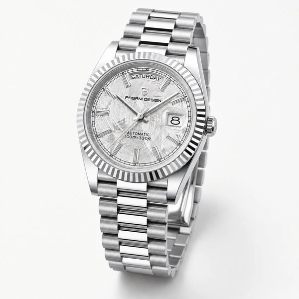 Relógio Masculino Pagani Design Imperiale Meteorito Branco - vitrine final em fundo claro