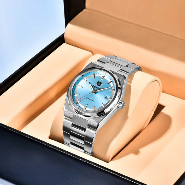relógio masculino azul Benyar Capri - detalhe do mostrador