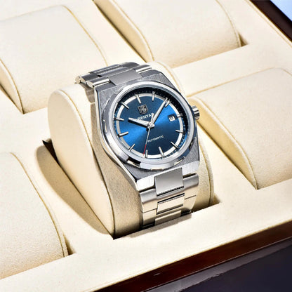 relógio masculino azul Benyar Capri Deep - detalhe do mostrador