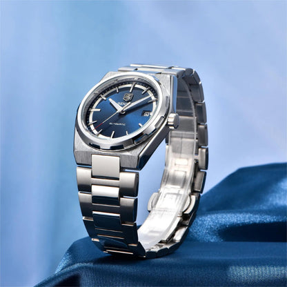 relógio mecânico masculino Benyar Capri Deep - vista lateral