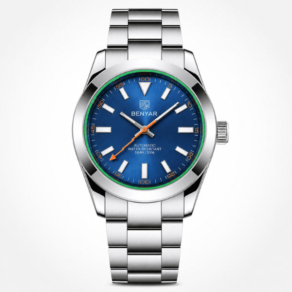 relógio masculino prata Benyar Zephyr Azul - foto principal