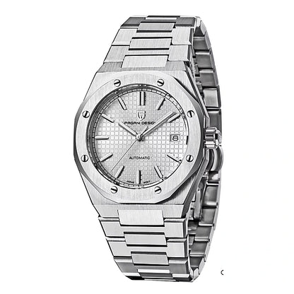 relogio masculino pagani design Prata Bianco Pagani Design - frontal em fundo branco