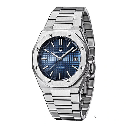 relogio masculino pagani design Prata Celeste Pagani Design - frontal em fundo branco
