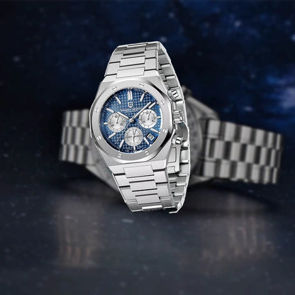 relogio masculino social Relógio Masculino Prata Dante Pagani Design Azul - lifestyle premium em contexto diferente