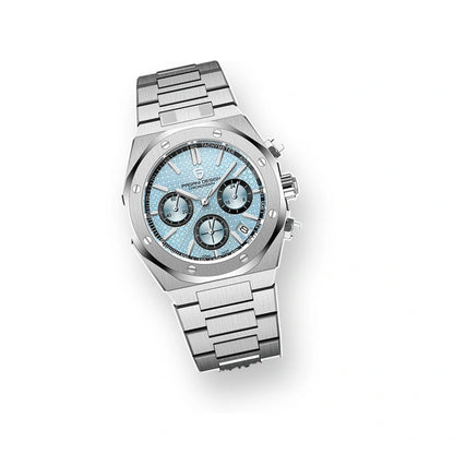 relogio masculino pulseira Relógio Masculino Prata Dante Pagani Design Azul Gelo - fundo branco pulseira