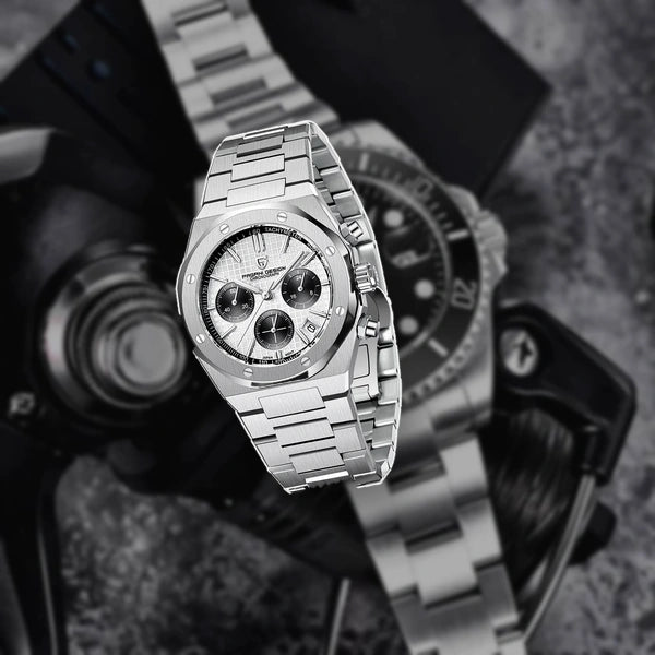 relogio masculino elegante Relógio Masculino Prata Dante Pagani Design Branco - lifestyle premium urbano