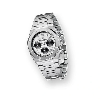 relogio masculino pulseira Relógio Masculino Prata Dante Pagani Design Branco - fundo branco pulseira