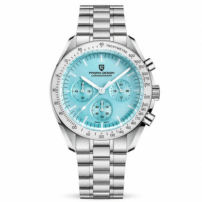 relogio masculino no pulso Lunario Pagani Design Azul Claro - No pulso