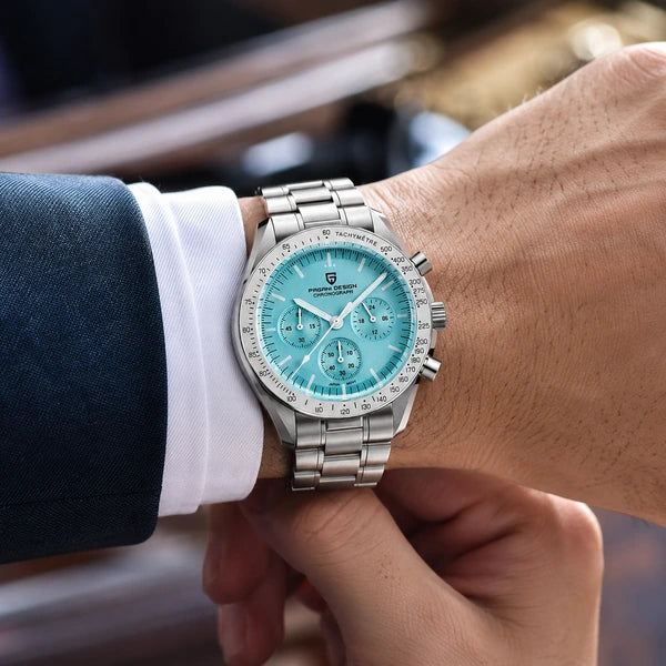 relogio masculino executivo Lunario Pagani Design Azul Claro - Lifestyle executivo
