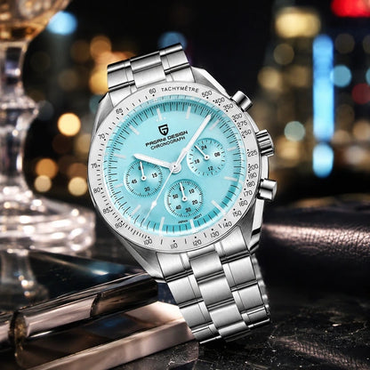 relogio premium masculino Lunario Pagani Design Azul Claro - Lifestyle premium