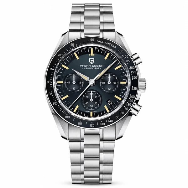 relógio masculino premium Lunario Pagani Design Azul Marinho - Frente em fundo branco