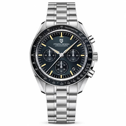 relógio masculino premium Lunario Pagani Design Azul Marinho - Frente em fundo branco