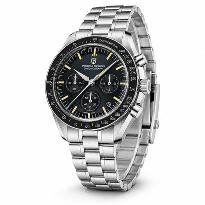 relogio cronografo masculino Lunario Pagani Design Azul Marinho - Angulo tres quartos