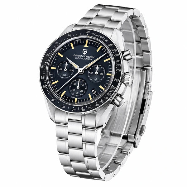 relogio masculino importado Lunario Pagani Design Azul Marinho - Produto completo em angulo diferente