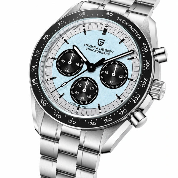 relogio pulseira de aco masculino Lunario Pagani Design Branco Celeste - Detalhe da pulseira
