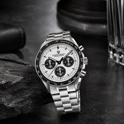 relogio premium masculino Lunario Pagani Design Branco Panda - Lifestyle premium