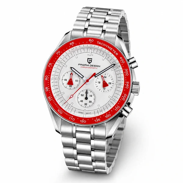 relogio pagani design lunario Lunario Pagani Design Branco Vermelho - Composicao do produto